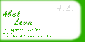 abel leva business card