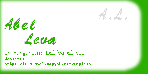 abel leva business card